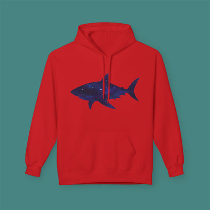 Cosmic Galaxy Shark Fleece Unisex Hoodie