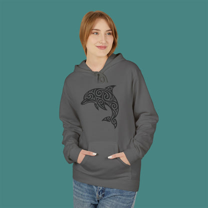 Tribal Tattoo Dolphin Fleece Unisex Hoodie
