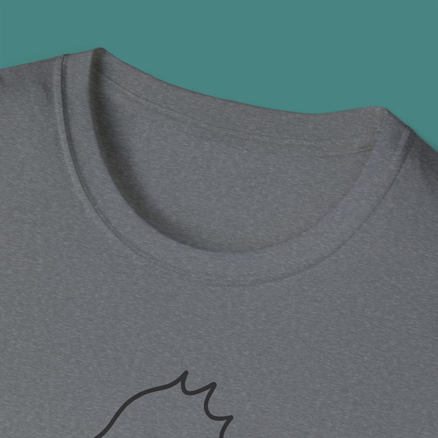 Minimalist Line Art Seahorse Unisex T-Shirt