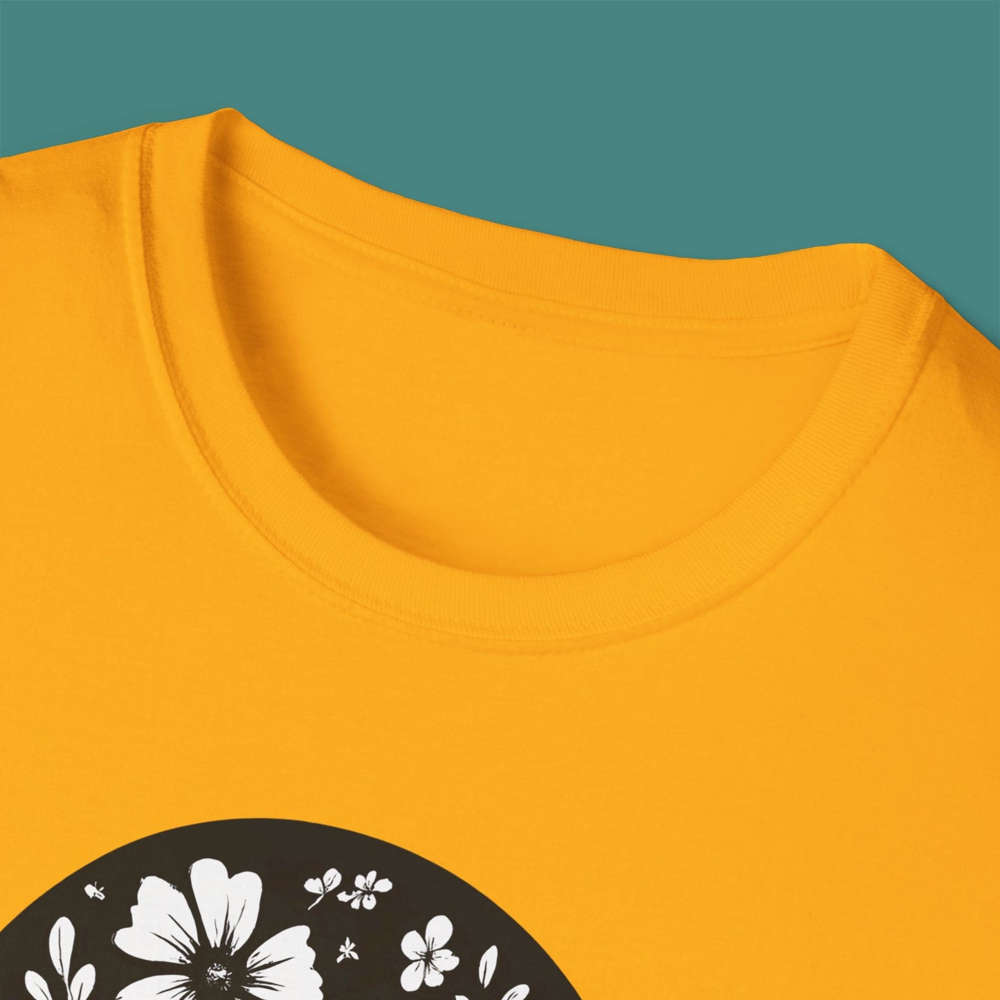 Floral Jellyfish Silhouette Unisex T-Shirt
