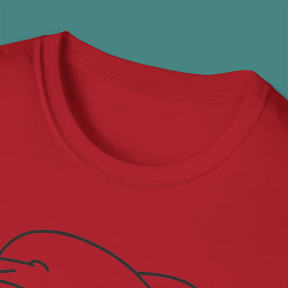 Minimalist Line Art Dolphin Unisex T-Shirt