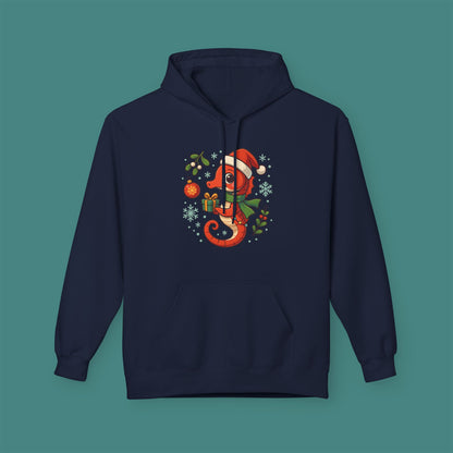 Christmas Seahorse Fleece Unisex Hoodie