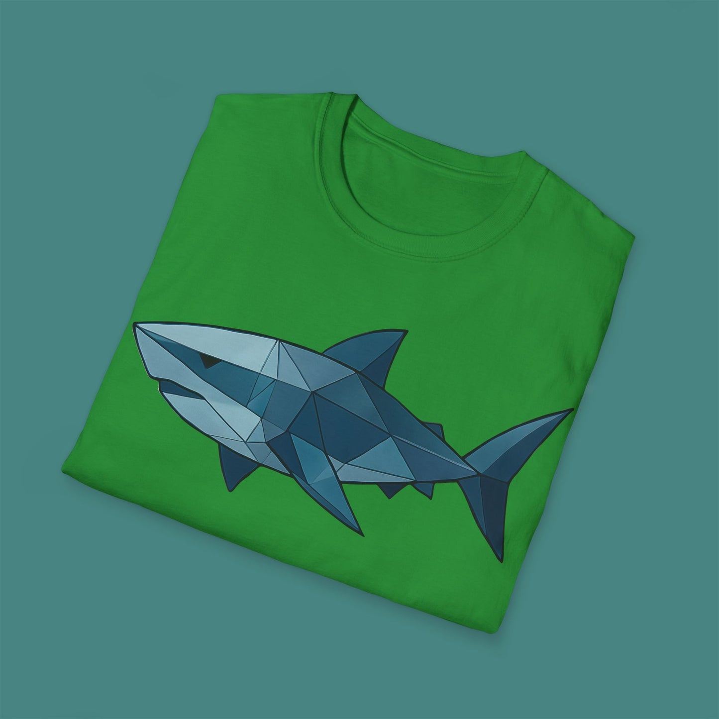 Geometric Polygon Shark Unisex T-Shirt