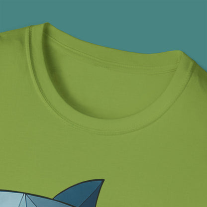 Geometric Polygon Shark Unisex T-Shirt