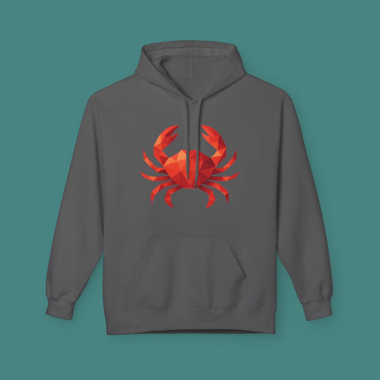 Geometric Polygon Crab Fleece Unisex Hoodie