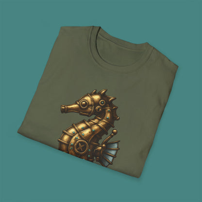 Steampunk Mechanical Seahorse Unisex T-Shirt
