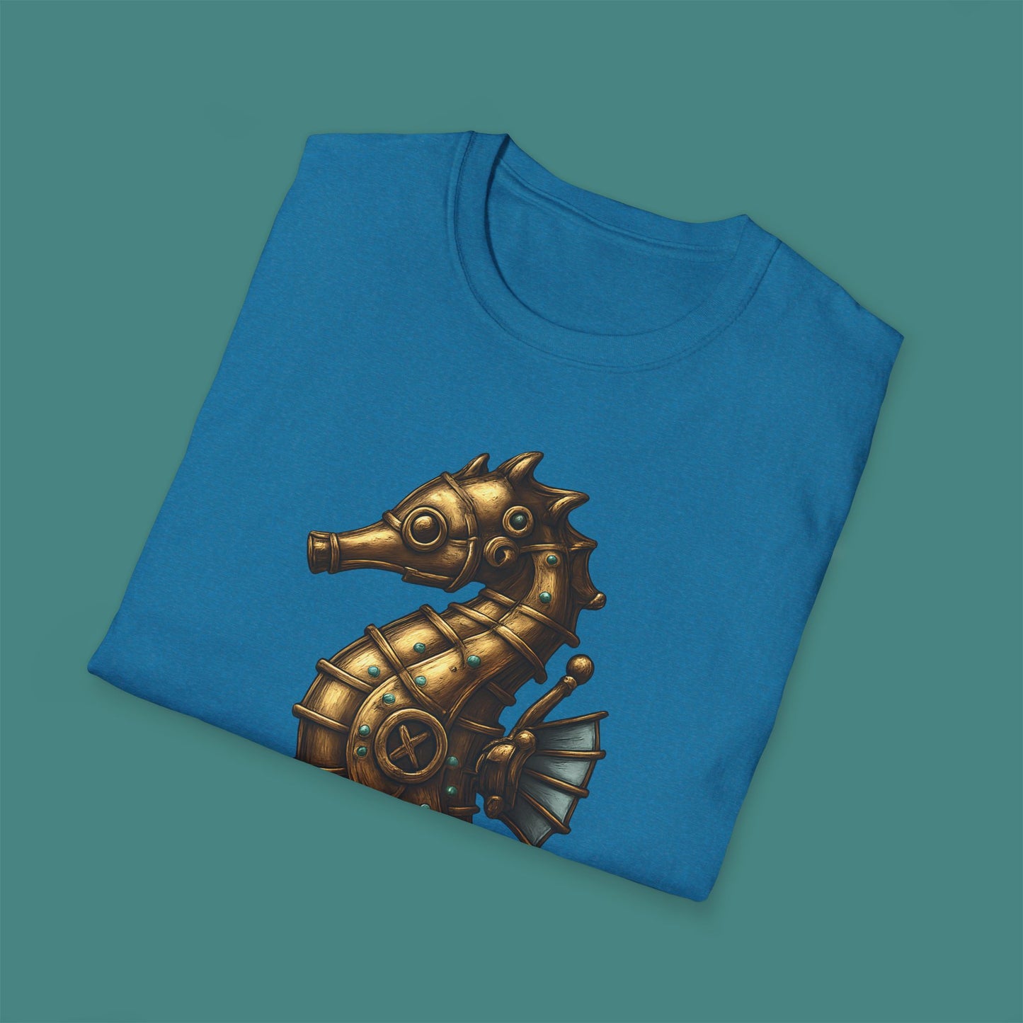 Steampunk Mechanical Seahorse Unisex T-Shirt