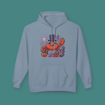 Halloween Crab Fleece Unisex Hoodie