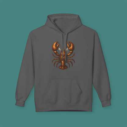Steampunk Mechanical Lobster Fleece Unisex Hoodie