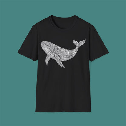 Intricate Mandala Whale Unisex T-Shirt