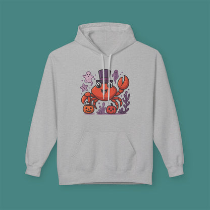 Halloween Crab Fleece Unisex Hoodie