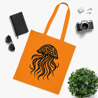 Tribal Tattoo Jellyfish Tote Bag
