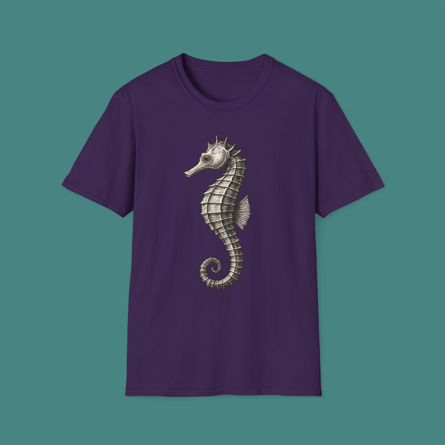 Vintage Etching Seahorse Unisex T-Shirt
