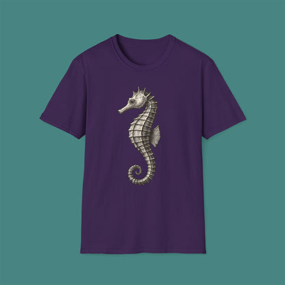 Vintage Etching Seahorse Unisex T-Shirt