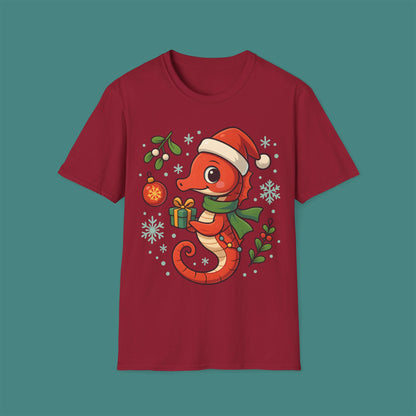 Christmas Seahorse Unisex T-Shirt