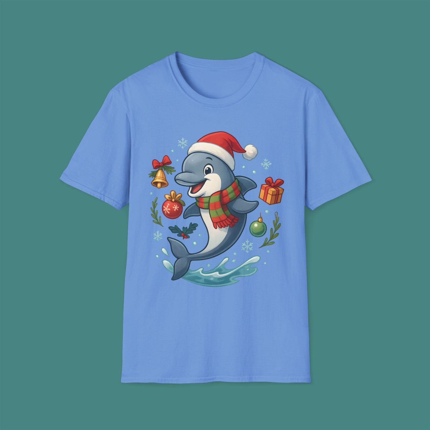 Christmas Dolphin Unisex T-Shirt