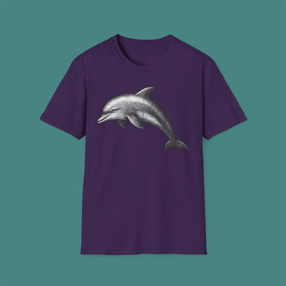 Vintage Etching Dolphin Unisex T-Shirt