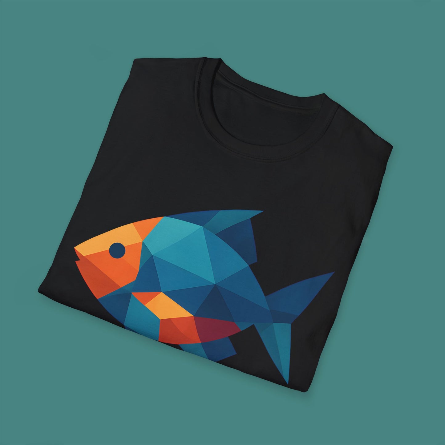 Geometric Polygon Fish Unisex T-Shirt