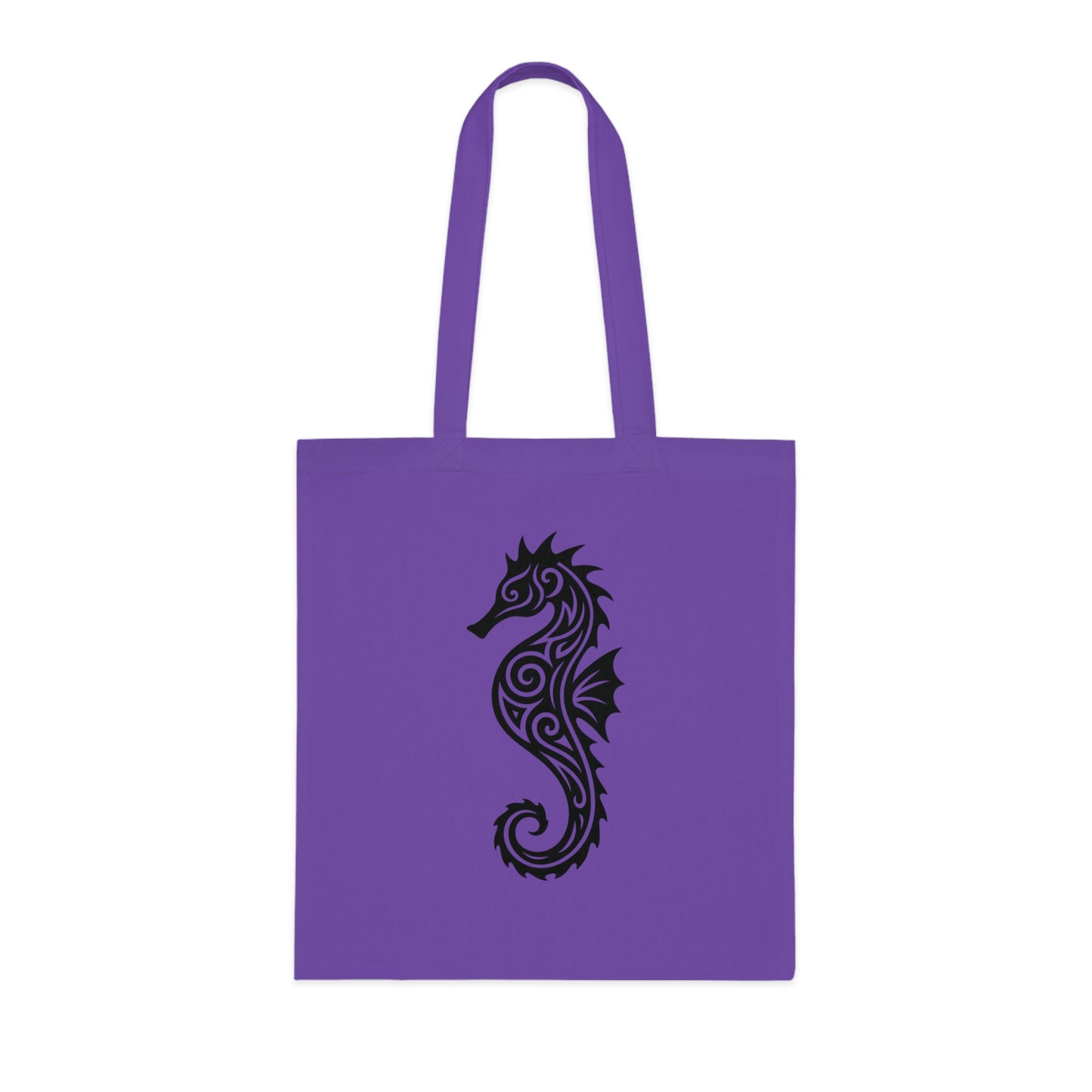 Tribal Tattoo Seahorse Tote Bag
