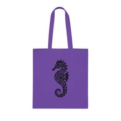 Tribal Tattoo Seahorse Tote Bag