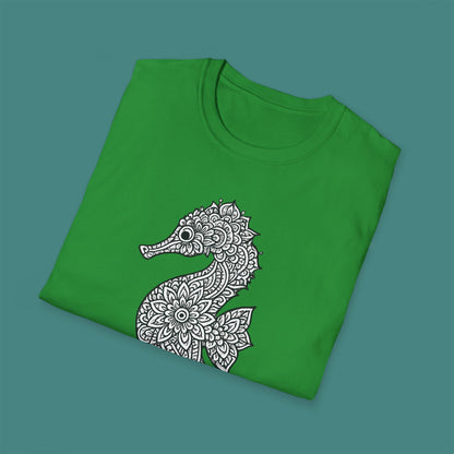 Intricate Mandala Seahorse Unisex T-Shirt
