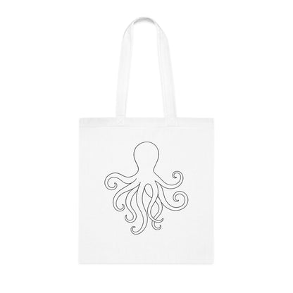 Minimalist Line Art Octopus Tote Bag