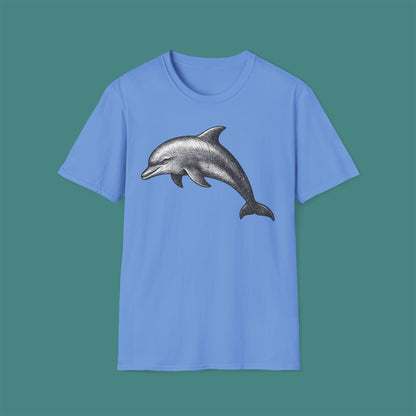 Vintage Etching Dolphin Unisex T-Shirt