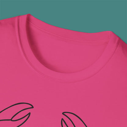 Minimalist Line Art Crab Unisex T-Shirt