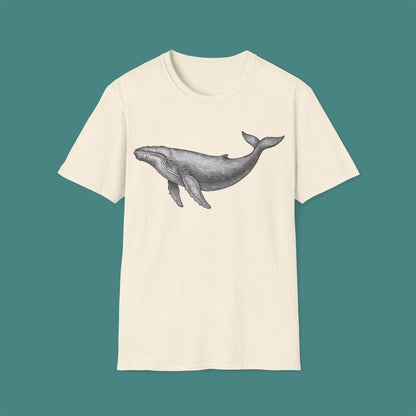 Vintage Etching Whale Unisex T-Shirt