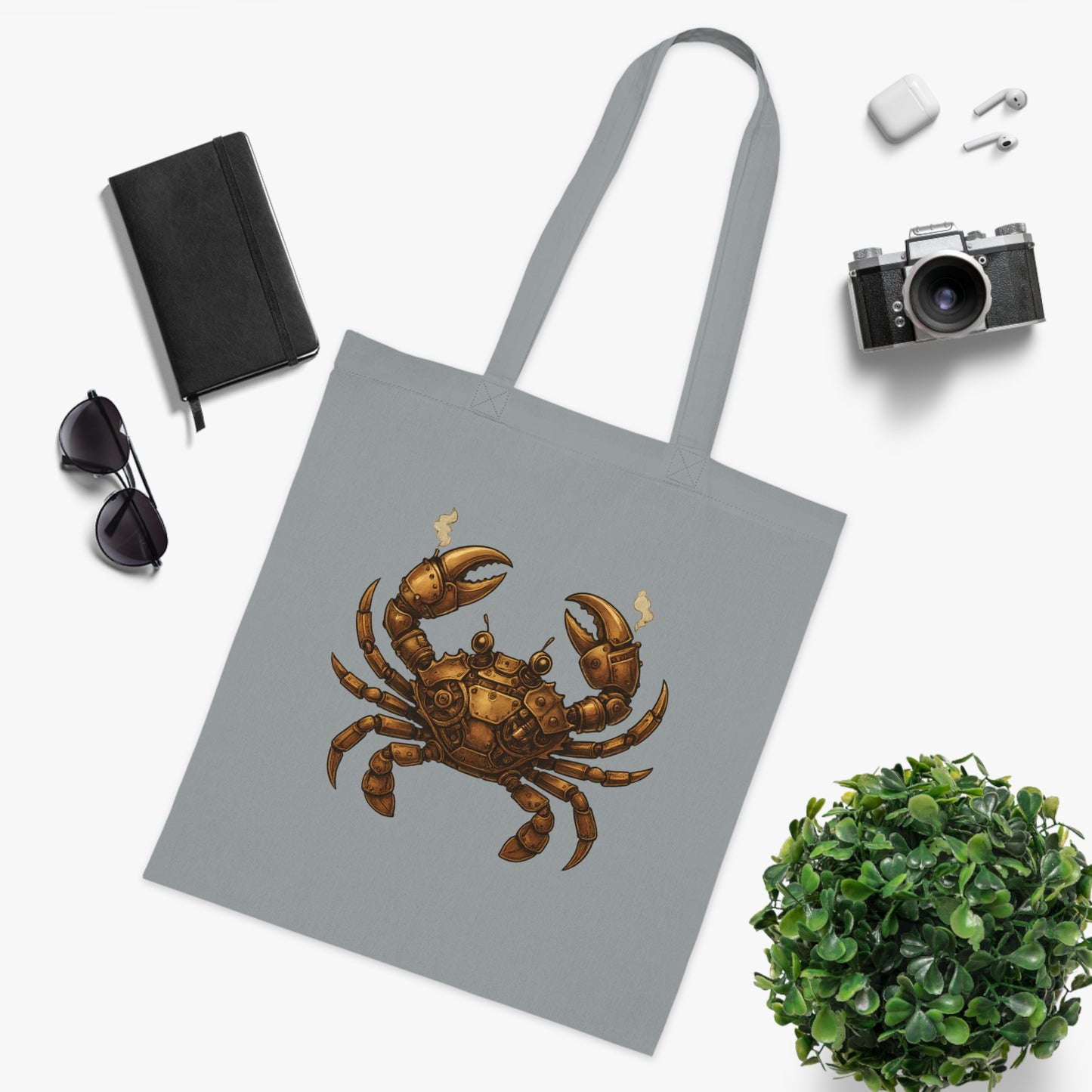 Steampunk Mechanical Crab Tote Bag