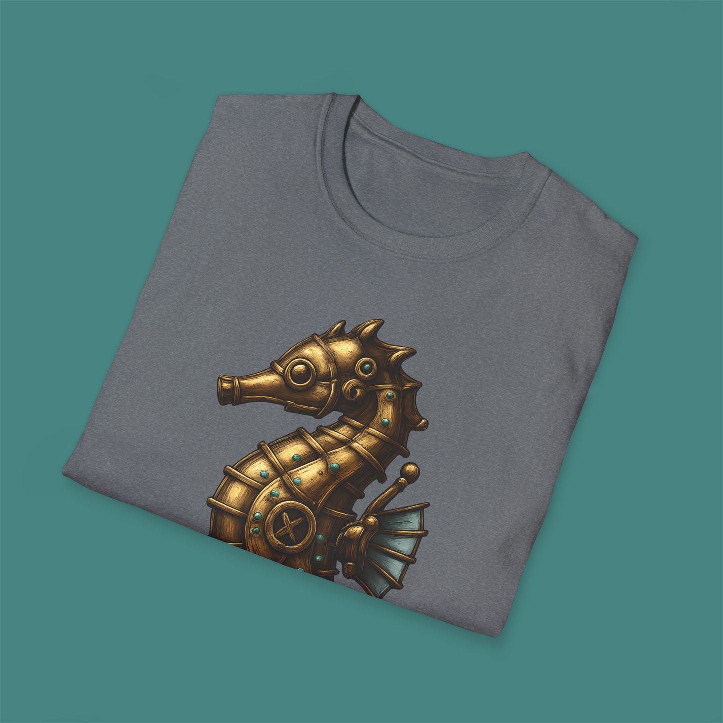 Steampunk Mechanical Seahorse Unisex T-Shirt