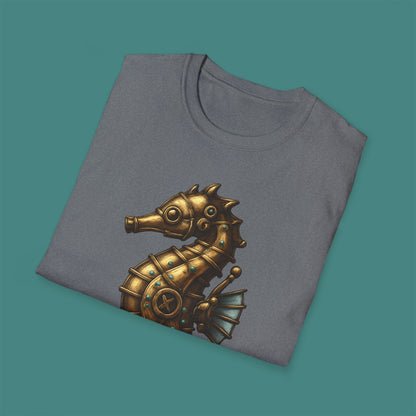 Steampunk Mechanical Seahorse Unisex T-Shirt