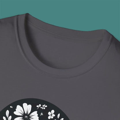 Floral Jellyfish Silhouette Unisex T-Shirt