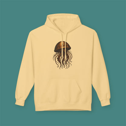 Steampunk Mechanical Jellyfish Fleece Unisex Hoodie