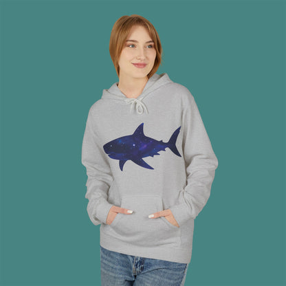 Cosmic Galaxy Shark Fleece Unisex Hoodie