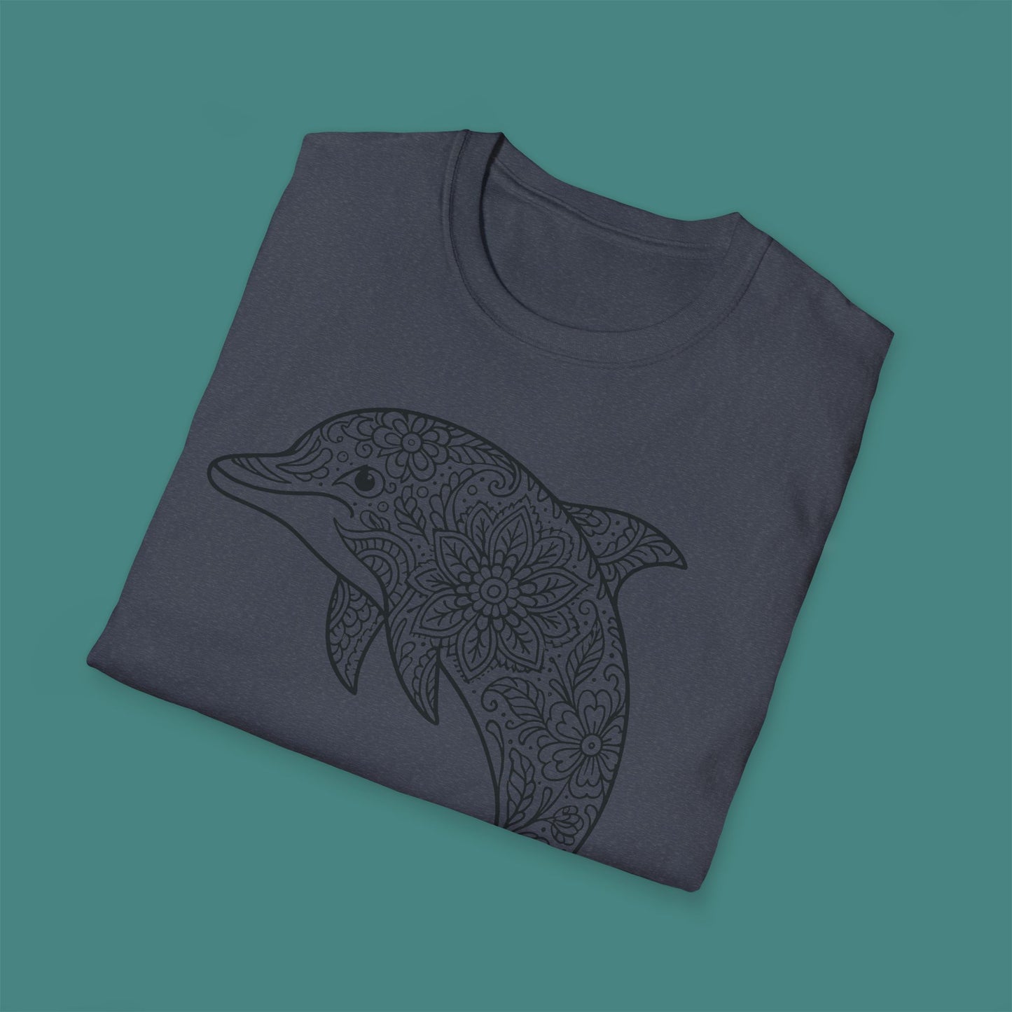 Intricate Mandala Dolphin Unisex T-Shirt