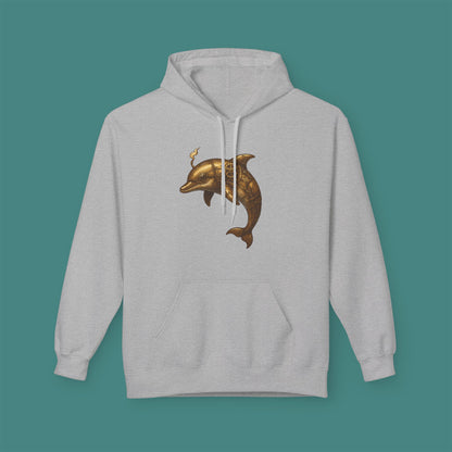 Steampunk Mechanical Dolphin Fleece Unisex Hoodie