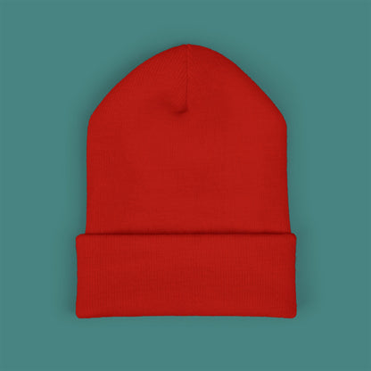 Geometric Polygon Turtle Embroidered Beanie