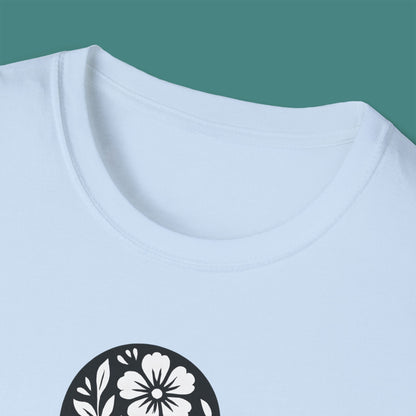 Floral Octopus Silhouette Unisex T-Shirt