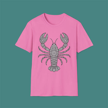 Intricate Mandala Lobster Unisex T-Shirt