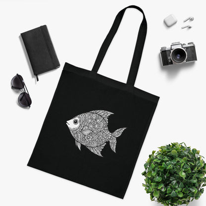 Intricate Mandala Fish Tote Bag