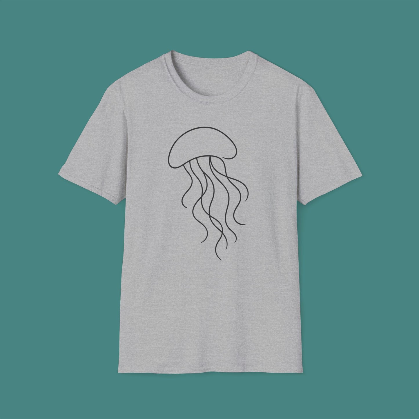 Minimalist Line Art Jellyfish Unisex T-Shirt