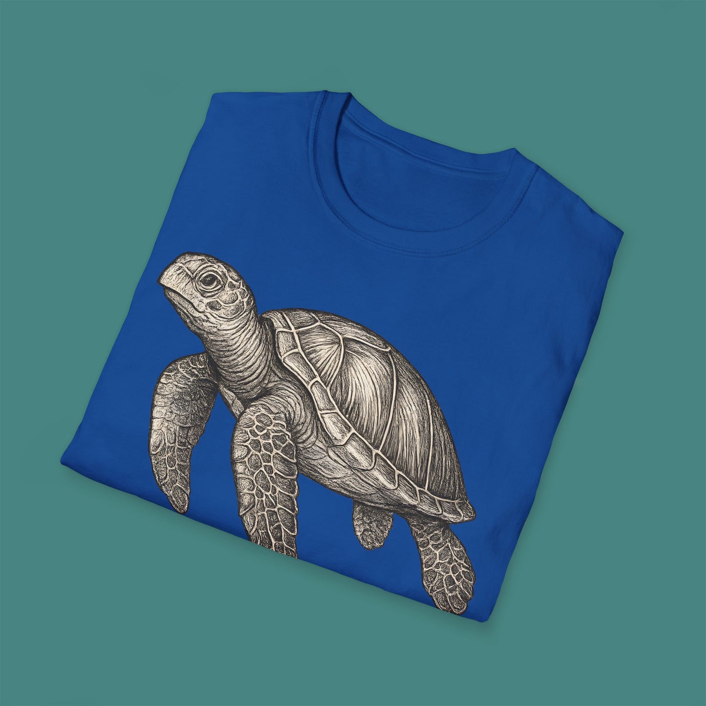 Vintage Etching Turtle Unisex T-Shirt