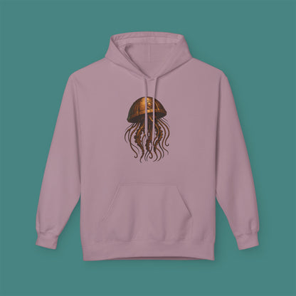 Steampunk Mechanical Jellyfish Fleece Unisex Hoodie