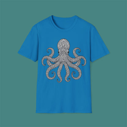 Intricate Mandala Octopus Unisex T-Shirt