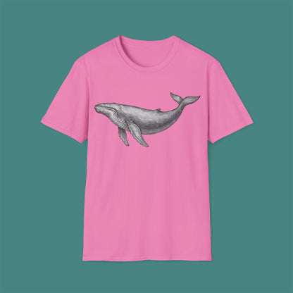 Vintage Etching Whale Unisex T-Shirt
