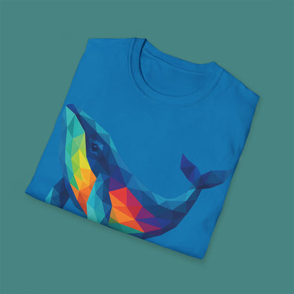 Geometric Polygon Whale Unisex T-Shirt