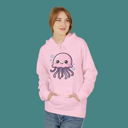 Cartoon Cute Jellyfish Fleece Unisex Hoodie