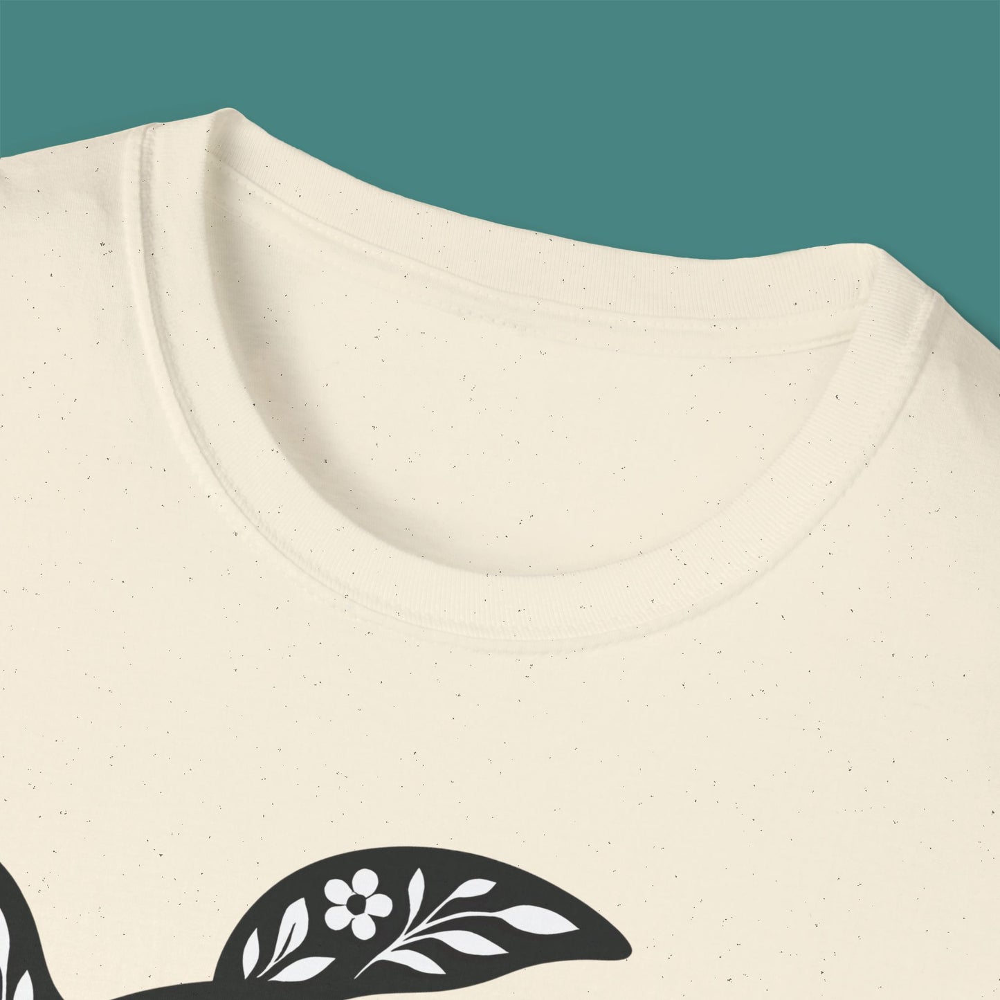 Floral Turtle Silhouette Unisex T-Shirt