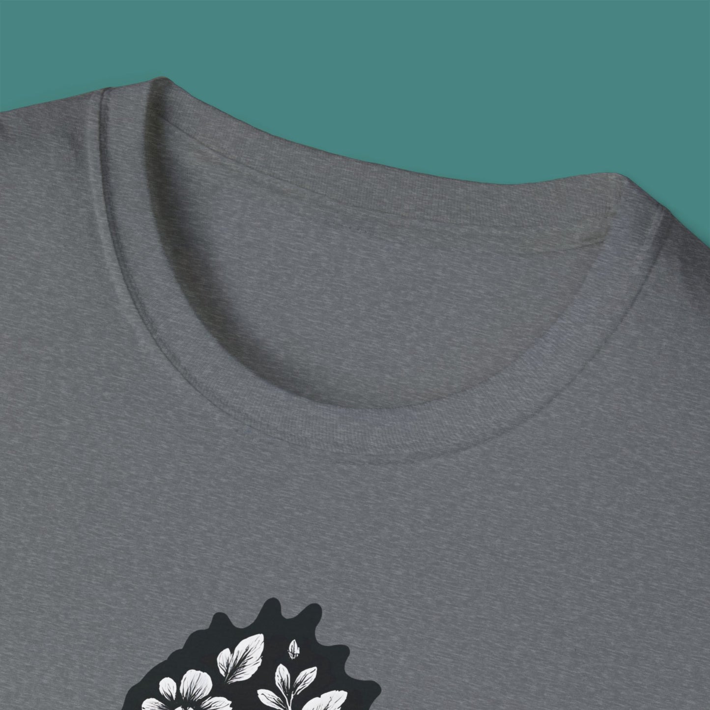Floral Seahorse Silhouette Unisex T-Shirt